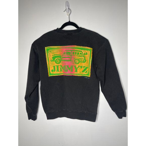 Vintage 90s JIMMY'Z Black Crewneck Mens Size Medium - Picture 5 of 10